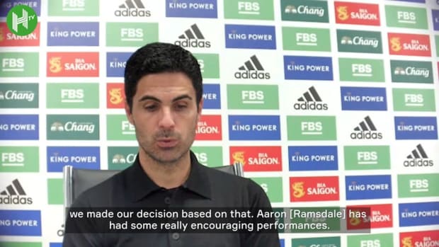 Mikel Arteta on Aaron Ramsdale's man of the match performance vs Leicester